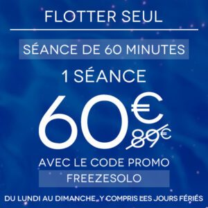 Flotter seul - 1 séance de 60 min (Tarif liberté)
